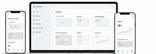 Trigo platform across web and mobile for providers