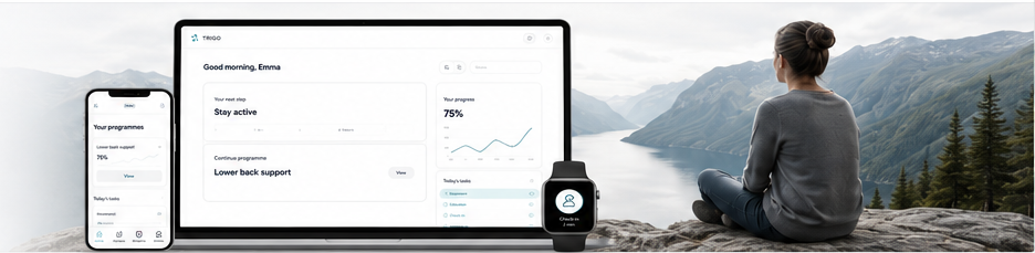 Trigo supported self-care digital experience and peaceful mountain setting